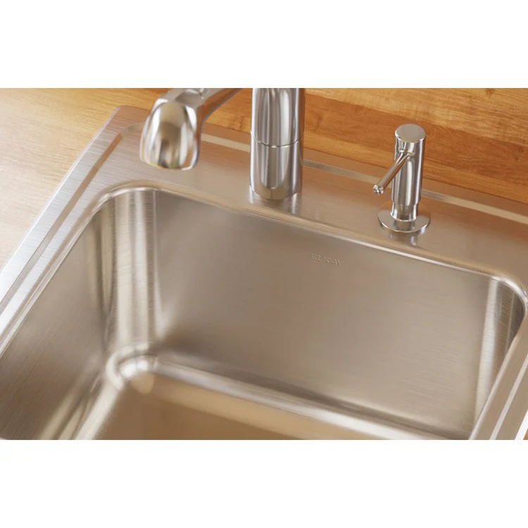 Laundry Sink Lustertone Classic 19.5 x 19 Inch Single Bowl Perfect Drain Lustrous Satin Drop-In - Frankwebs