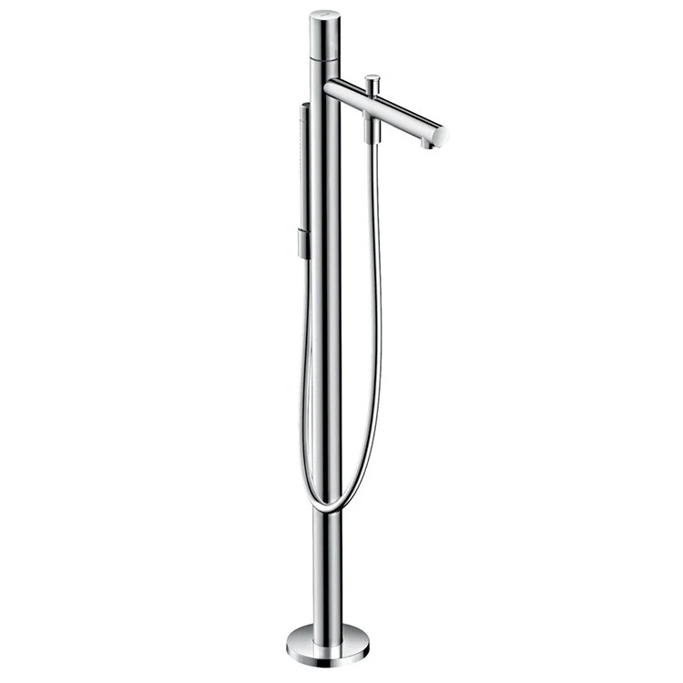 Uno Single-Handle Floor-Mount Freestanding Tub Filler Trim with Handshower - Frankwebs