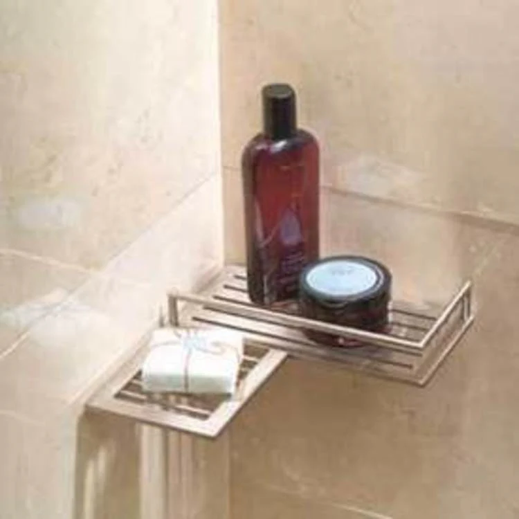 Shelf Surface Shower Combination Corner Left Satin Nickel Brass - Frankwebs