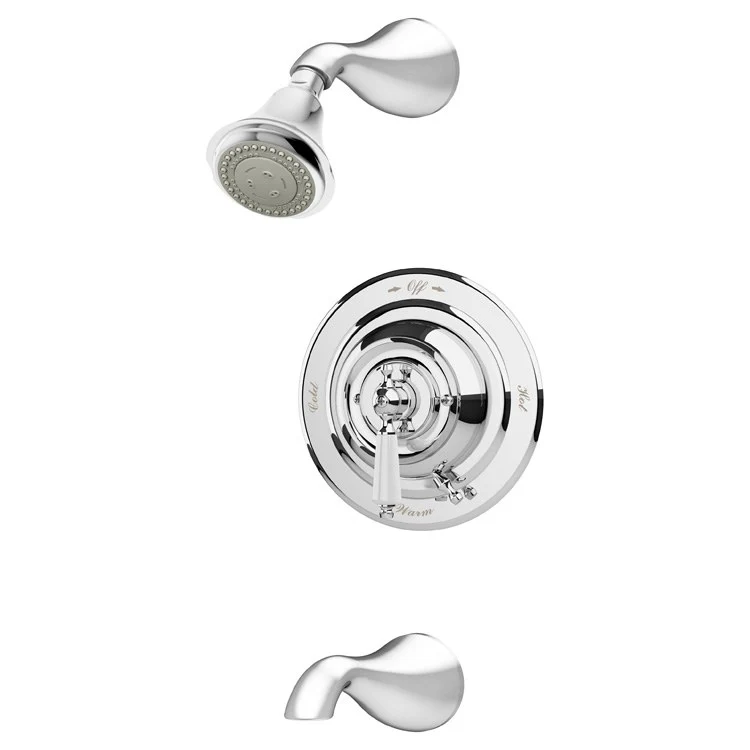 Tub and Shower Trim Carrington with Integral Diverter 2 Lever Polished Chrome ADA 1.5 Gallons per Minute - Frankwebs