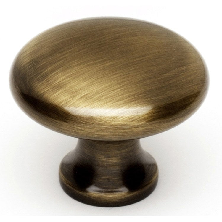 Knob I Collection Round Polished Antique Brass 1-1/4 Inch 1 Inch 5/8 Inch - Frankwebs