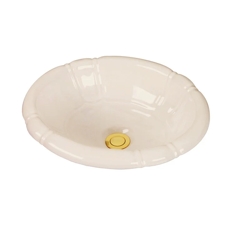 Lavatory Sink Sienna Drop In 15-1/2 Inch Circle Bisque - Frankwebs