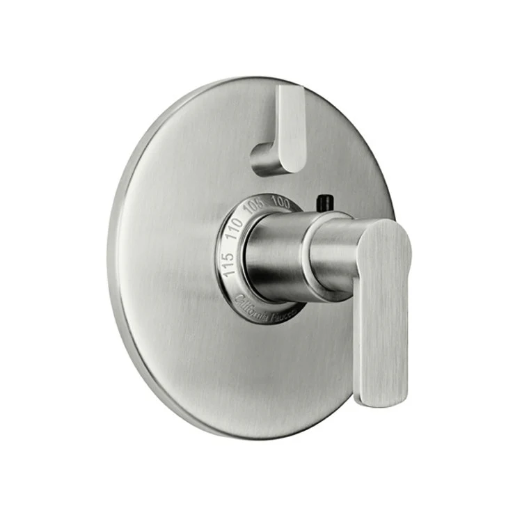 Thermostatic Trim Arpeggio Round with Single Volume Control 2 Lever Polished Chrome ADA for Requires Rough Valve TH51-R Or TH51D2-R Handles and Escutcheon Brass - Frankwebs