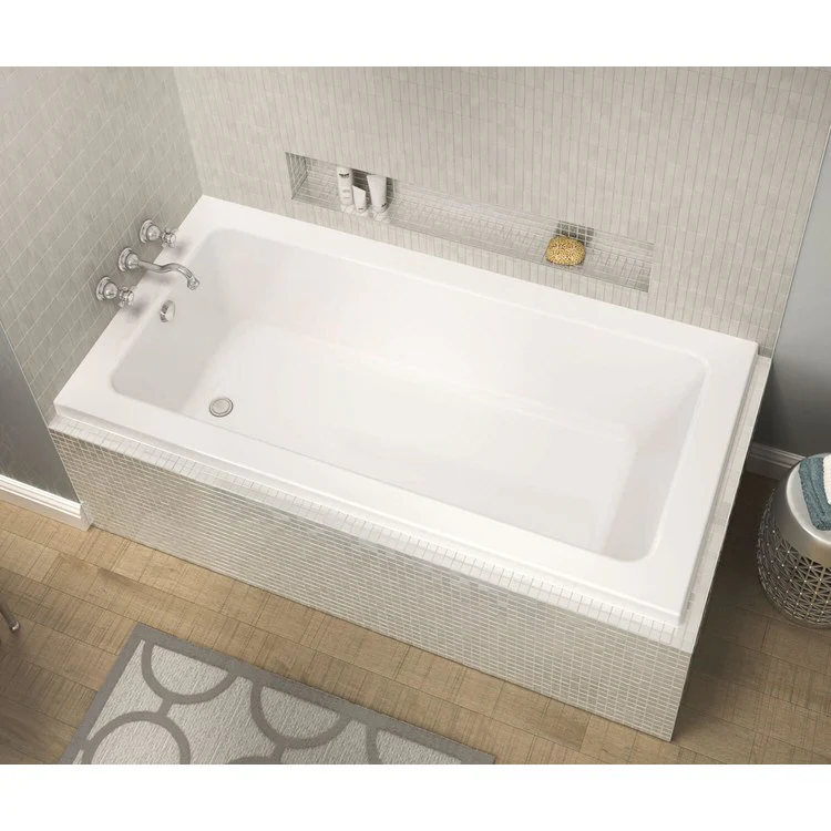 Tub Pose 72 x 42 Inch Left Corner Whirlpool Right Hand White Acrylic - Frankwebs