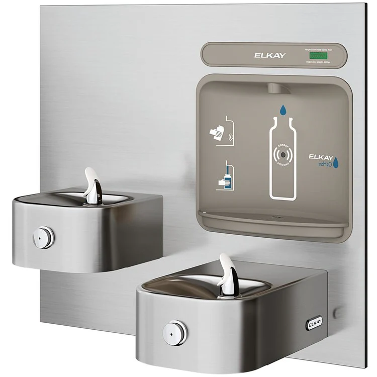 EZH2O Bottle Filling Station with Integral SoftSides Fountain - Frankwebs