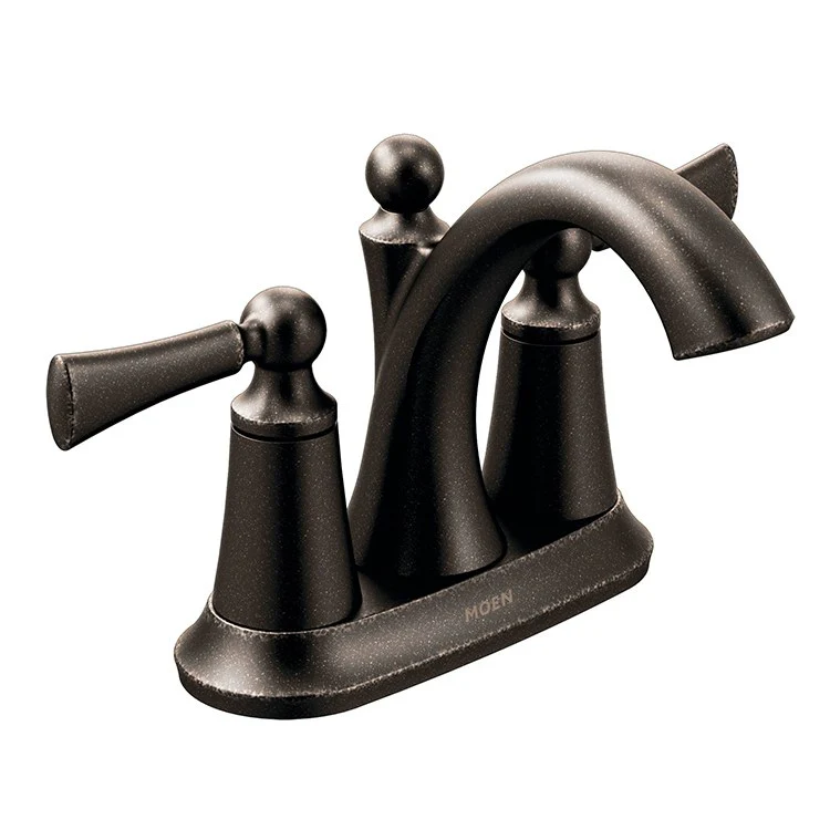 Wynford Two Handle High-Arc Centerset Bathroom Faucet with Pop-Up Drain - Frankwebs