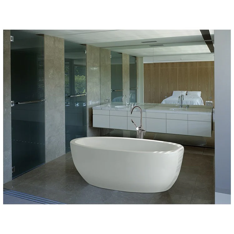 Soaking Tub Olivia 2 72.5 x 36.375 Inch Freestanding Sculpted Left/Right Hand White Acrylic CXL 78 Gallons 24-3/4 Inch - Frankwebs