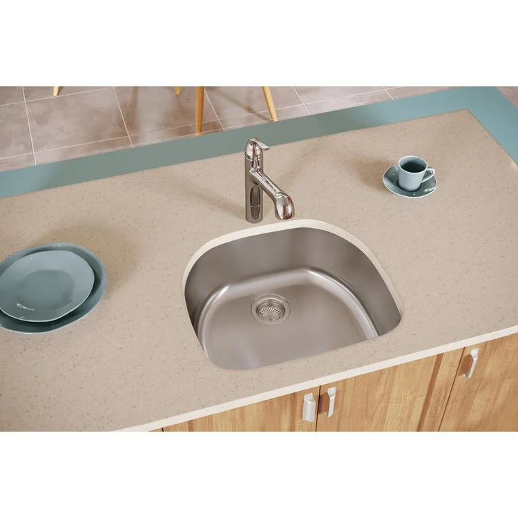 Kitchen Sink Dayton 23.5 x 21 Inch Single Bowl Soft Satin Undermount - Frankwebs