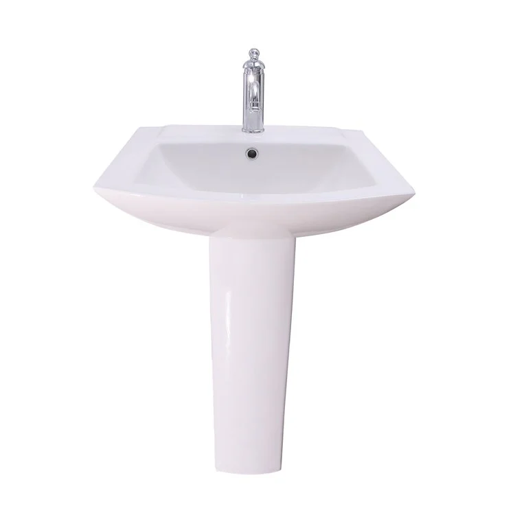 Pedestal Lavatory Burke White Center Rectangular - Frankwebs