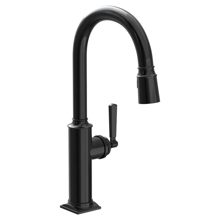 Kitchen Faucet Adams 1 Lever ADA Flat Black Pull Down Spout Height 10-1/2 Inch 1.8 Gallons per Minute - Frankwebs