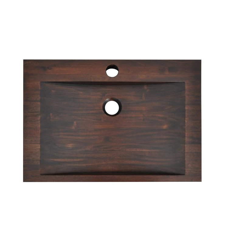 Vessel Samos Above Counter Rectangle 23-5/8 Inch Mahogany Natural Wood - Frankwebs