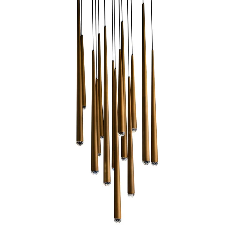 Cascade Fifteen-Light LED Crystal Round Chandelier 3500K - Frankwebs