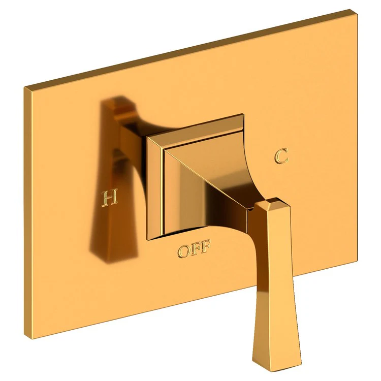 Pressure Balance Valve Trim Joffrey Rectangle 1 Lever Matte White ADA Depth 4-1/4 Inch - Frankwebs