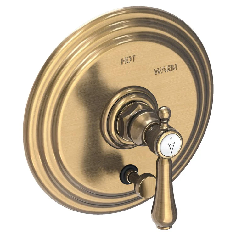 Chesterfield Pressure Balance Tub/Shower Valve Trim Only with Lever Handle - Satin Gold PVD - Frankwebs