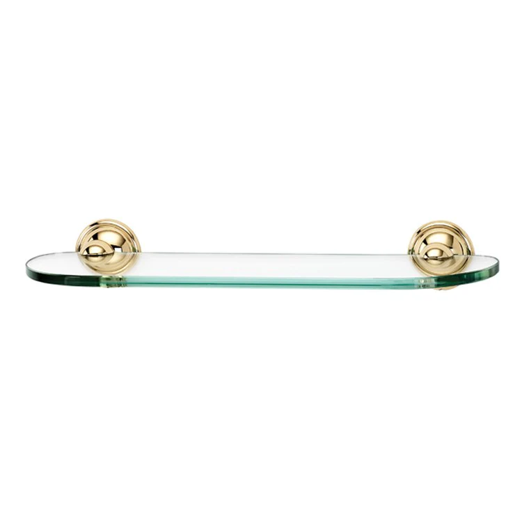 Shelf Yale Bath with Brackets Satin Nickel 18 Inch Brass/Glass - Frankwebs