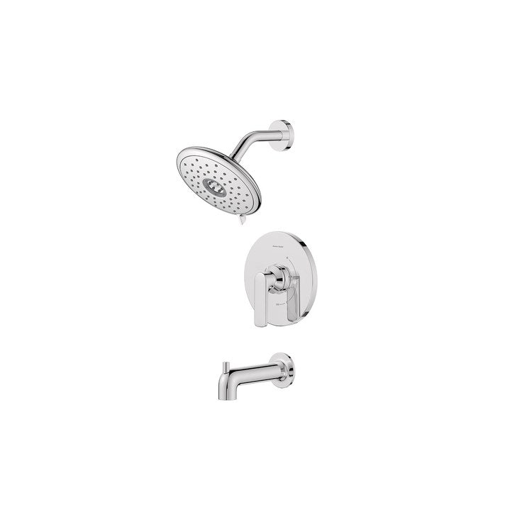 Tub and Shower Trim Aspirations 1 Lever Chrome WaterSense ADA Includes 1.8 GPM Single Function Shower Head/Double Ceramic Disks Pressure Balance Cartridge Brass - Frankwebs