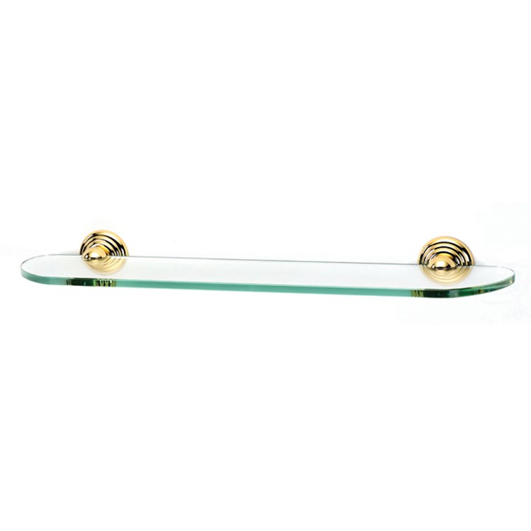 Shelf Embassy Bath with Brackets Satin Nickel 24 Inch Brass/Glass - Frankwebs