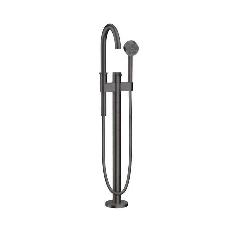 Tub Filler Trim One Freestanding with Handshower 1 Lever Matte Black WaterSense 5.5 Gallons per Minute - Frankwebs
