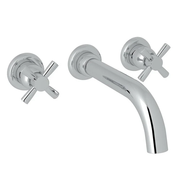 Tub Filler Holborn Wall Mount 2 Cross Fixed Spout Polished Chrome - Frankwebs