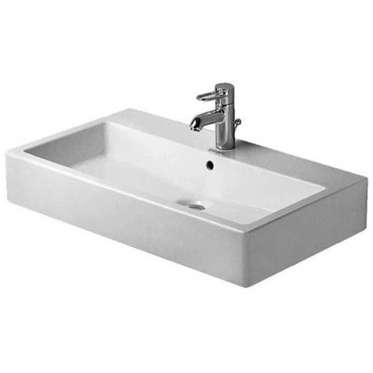 Lavatory Sink Vero Wall Mount with Overflow 18-1/2 x 31-1/2 Inch 7-7/8 Inch Spread Rectangle White 3 Hole - Frankwebs