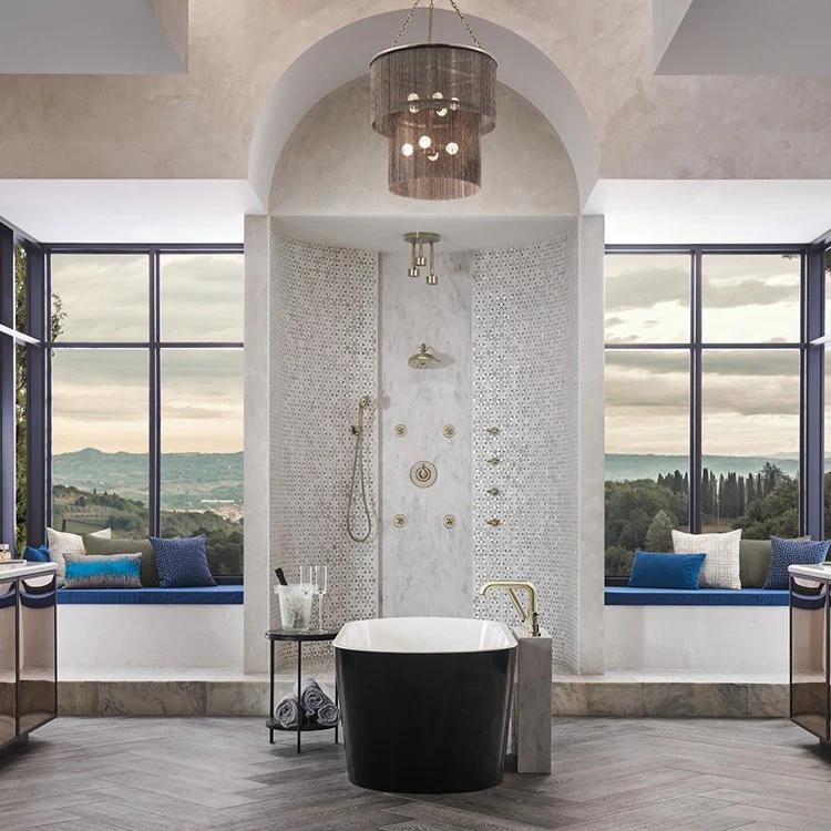 Litze H2OKinetic Single-Function Three-Head Pendant Raincan Shower Head - Frankwebs