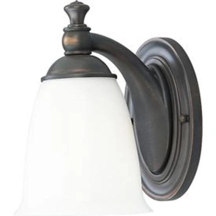 Wall Sconce Victorian 1 Lamp Polished Chrome Glass or Shade White Opal Incandescent 100 Watt - Frankwebs