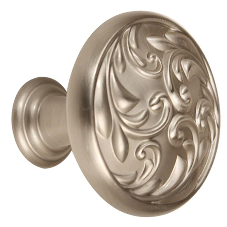Knob Ornate Round Full Pattern Unlacquered Brass Brass 1-1/4 Inch 1 Inch 5/8 Inch - Frankwebs