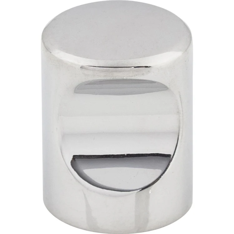 Knob Nouveau Indent Round Polished Nickel Zinc Alloy 3/4 Inch 1 Inch - Frankwebs