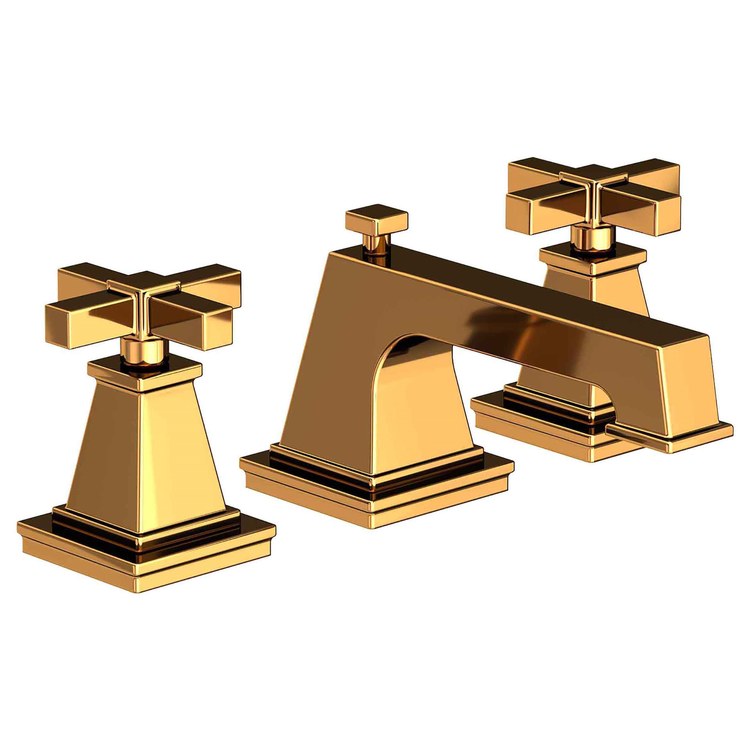 Lavatory Faucet Malvina Widespread 8 to 20 Inch Spread 2 Cross ADA Stainless Steel PVD 1.2 Gallons per Minute Brass Spout Height 2 Inch - Frankwebs