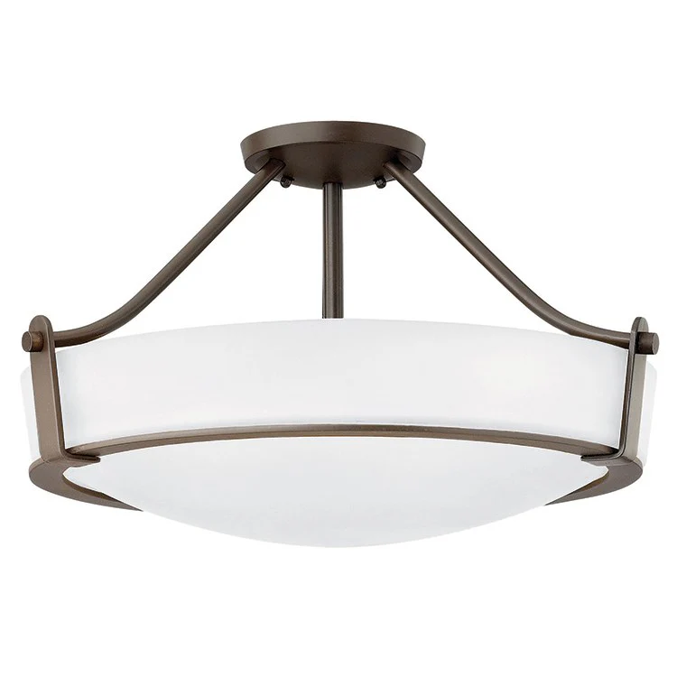 Hathaway Single-Light LED Semi-Flush Mount Ceiling Light - Frankwebs