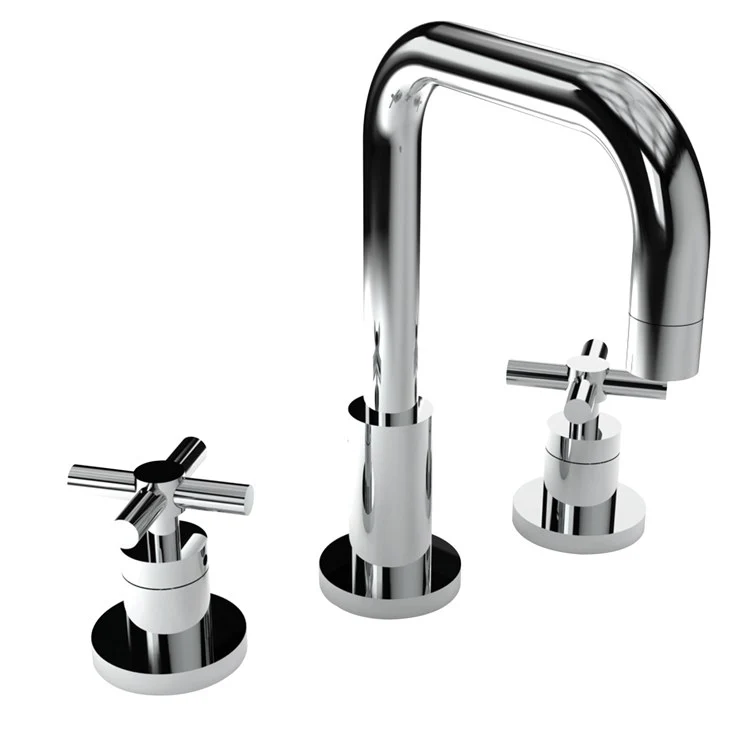 East Square Two Handle Widespread Bathroom Faucet with Drain - Frankwebs