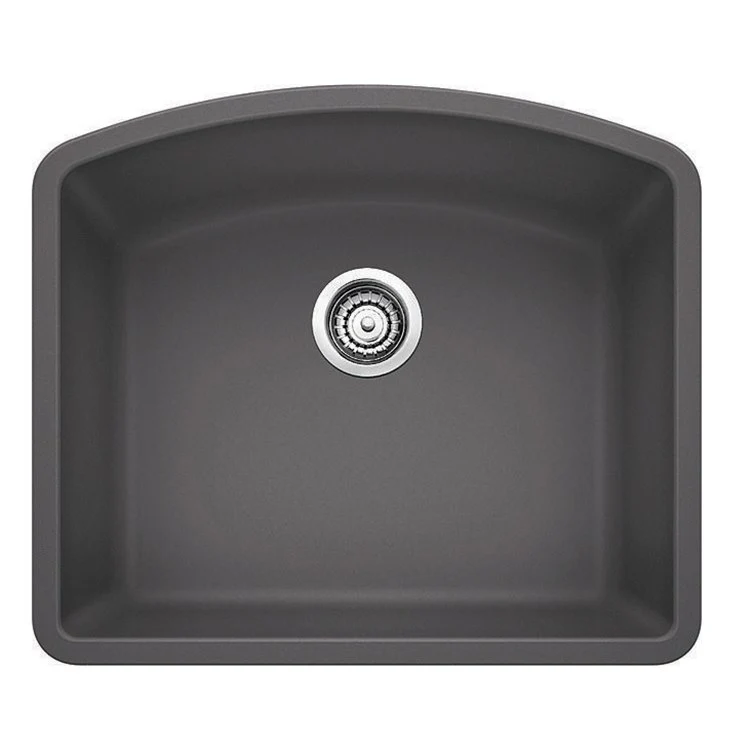 Kitchen Sink Diamond 24 x 21 Inch Single Bowl Single Coal Black Undermount - Frankwebs