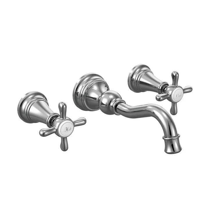 Weymouth Two Handle High-Arc Wall-Mount Bathroom Faucet - Frankwebs
