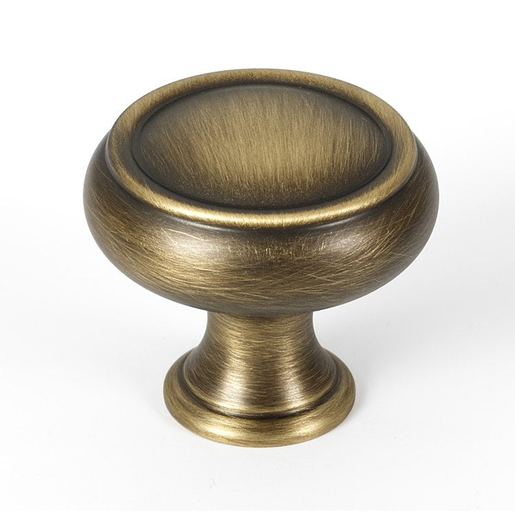 Knob Charlie's Round Satin Brass Brass 1-1/2 Inch 1-1/4 Inch 13/16 Inch - Frankwebs
