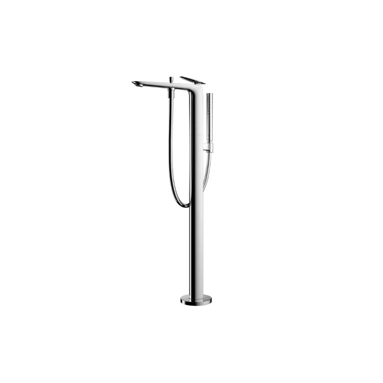 Tub Filler Trim ZA Freestanding with Handshower 1 Lever Polished Nickel/Brushed Nickel - Frankwebs