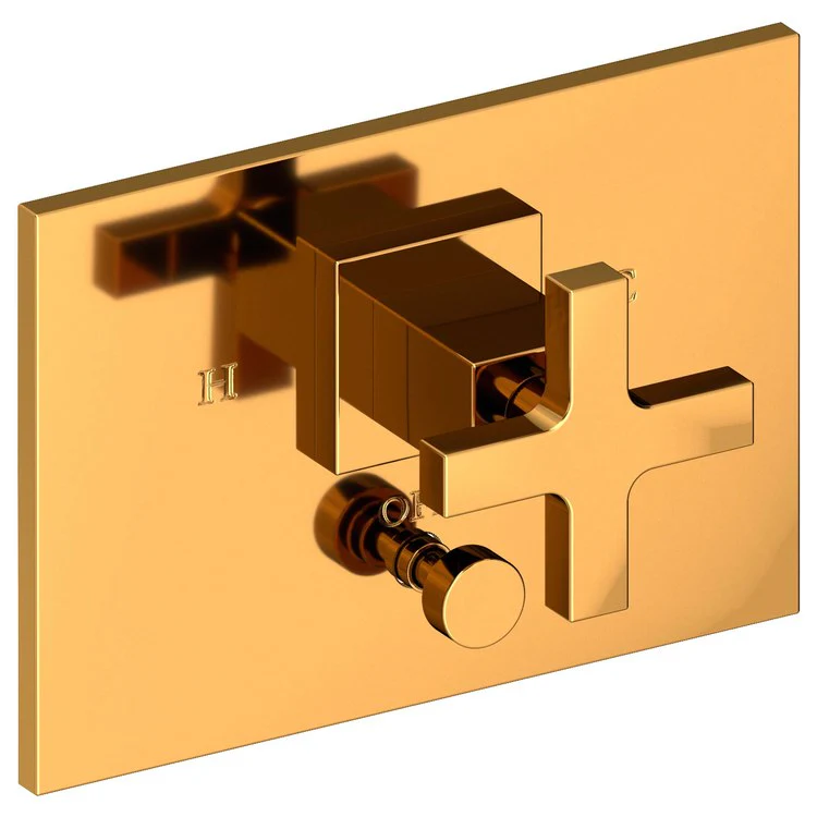 Secant Pressure Balance Tub/Shower Valve Trim Only with Cross Handle - Satin Bronze PVD - Frankwebs