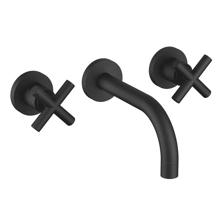 Lavatory Faucet TARA Wall Mount Mixer 2 Cross ADA WaterSense Chrome 1.2 Gallons per Minute Less Drain 3 Hole - Frankwebs