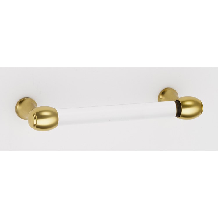 Pull Royale Acrylic Satin Brass 3 Inch 3-3/4 Inch 1-3/8 Inch - Frankwebs
