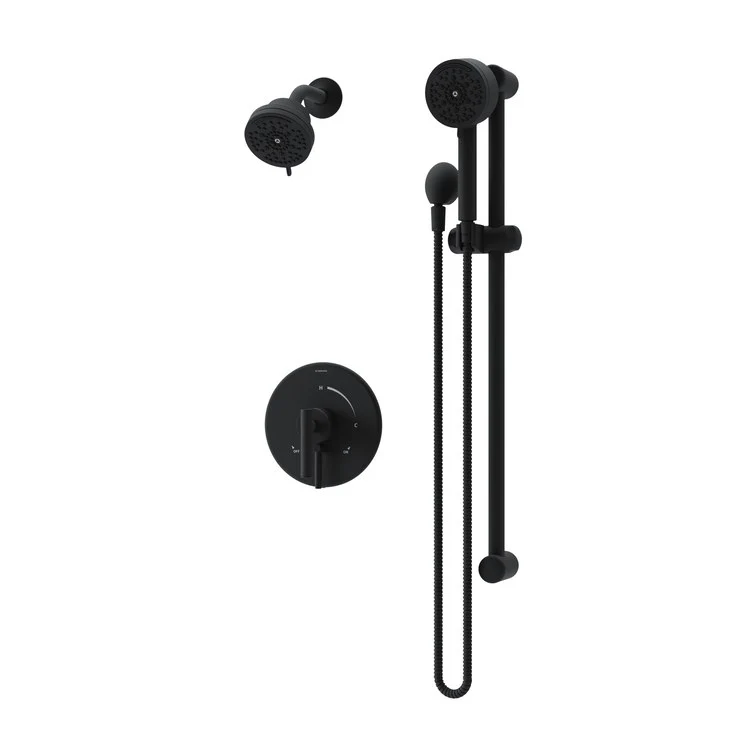 Shower Trim Dia 1 Lever Matte Black WaterSense ADA 2.0 Gallons per Minute Less Showerhead for 261 Series Temptrol Valve - Frankwebs