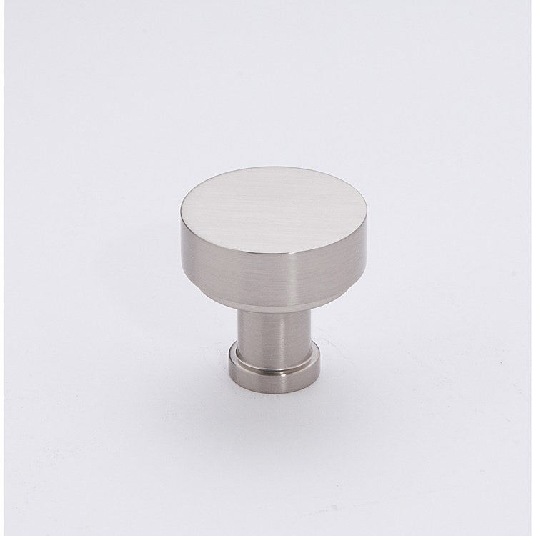 Knob Moderne Round Unlacquered Brass Brass 1 Inch 1 Inch 1/2 Inch - Frankwebs