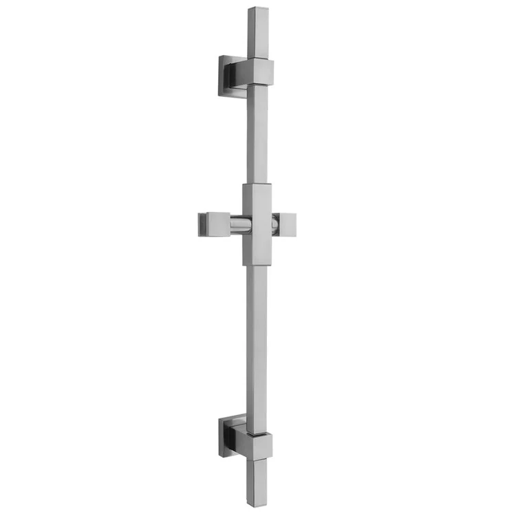 Wall Bar Cubix Deluxe Polished Nickel 37 Inch Includes Adjustable Handshower Height and Angle 180 Degree Swivel Brass - Frankwebs