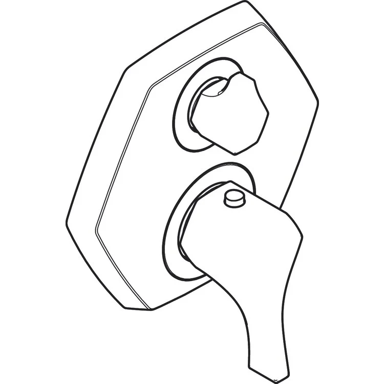 Thermostatic Trim Locarno Trim Only 2 Lever Matte Black ADA for Bath/Shower 6.0 Gallons per Minute Handles Thermostatic Trim ABS - Frankwebs