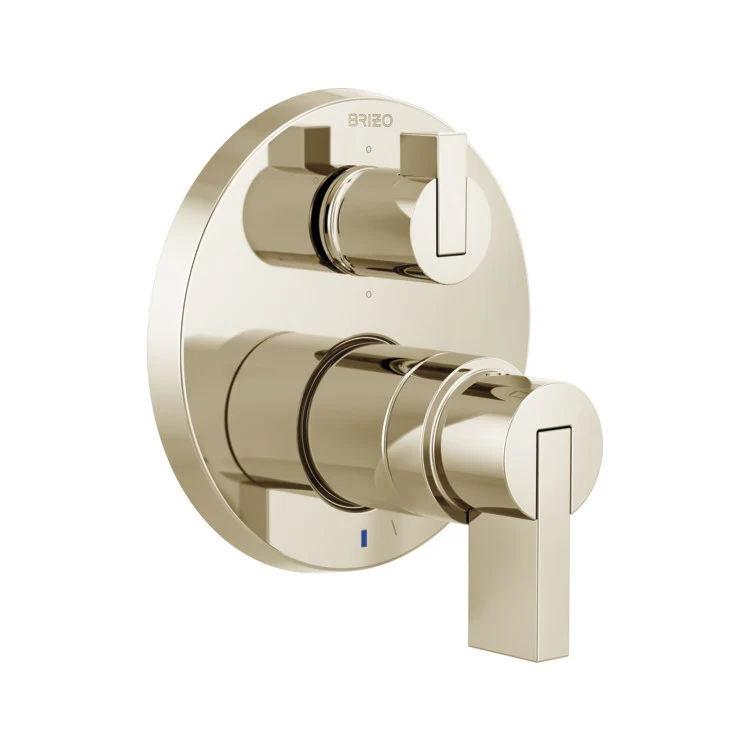 Pressure Balance Valve Trim Litze with Integrated 6 Function Diverter 2 Less Handle Brilliance Luxe Gold ADA - Frankwebs