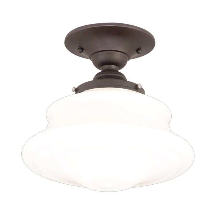 Petersburg Single-Light Semi-Flush Mount Ceiling Fixture - Frankwebs