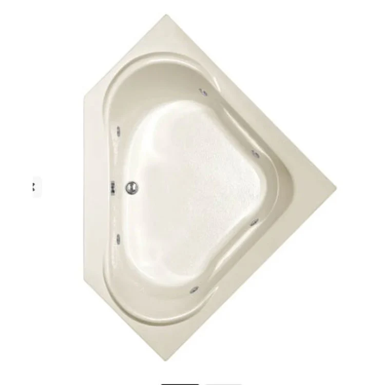 Combination Tub Designer Collection Clarissa 55 x 55 x 21 Inch with Sloping Headrest Bone Corner - Frankwebs