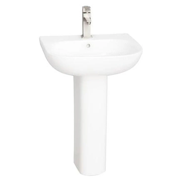 Pedestal Lavatory Tonique 550 Centerset White Rectangular - Frankwebs