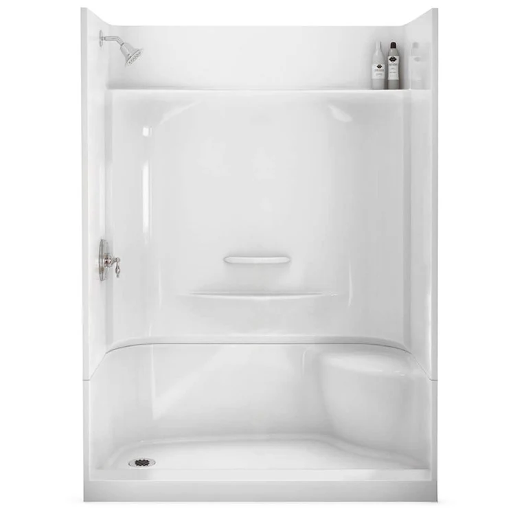 Shower Module 59-3/4 x 33-1/2 x 80-1/8 Inch AcrylX White 4 Pieces Left Hand - Frankwebs