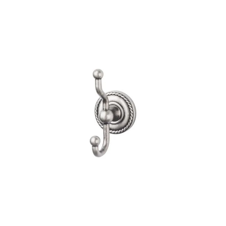 Robe Hook Edwardian Bath Rope Backplate Brushed Satin Nickel 5 Inch 3-1/4 Inch Wall Mount Zinc Alloy - Frankwebs