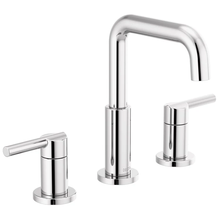 Lavatory Faucet Nicoli Widespread 6-16 Inch Spread 2 Lever ADA WaterSense Chrome 1.2 Gallons per Minute 8-3/16 Inch - Frankwebs