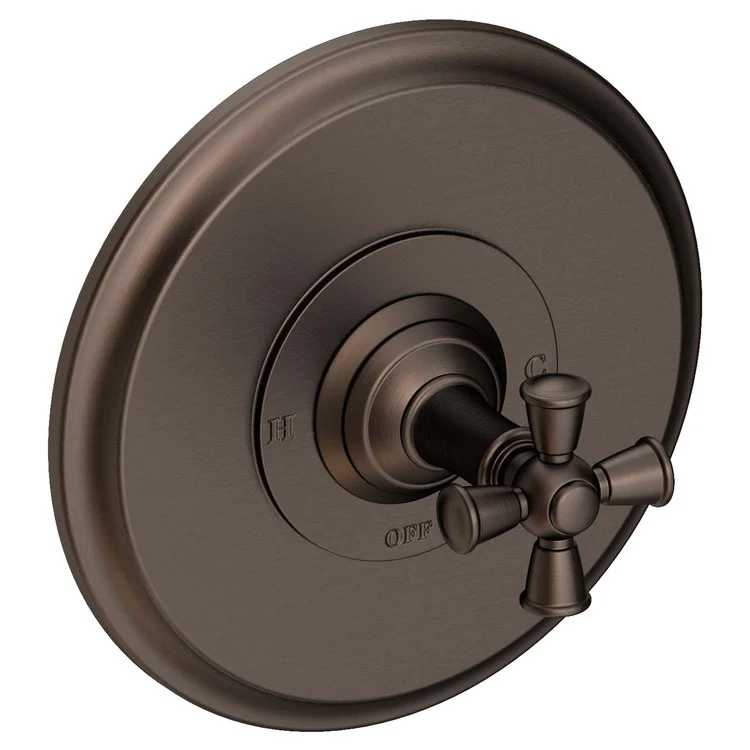 Pressure Balance Valve Trim Aylesbury Round 1 Cross Antique Copper ADA Depth 4 Inch - Frankwebs